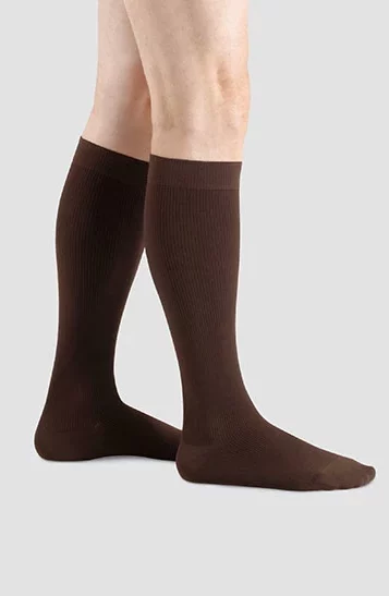 Contention compression juzo chaussettes confort coton homme moka